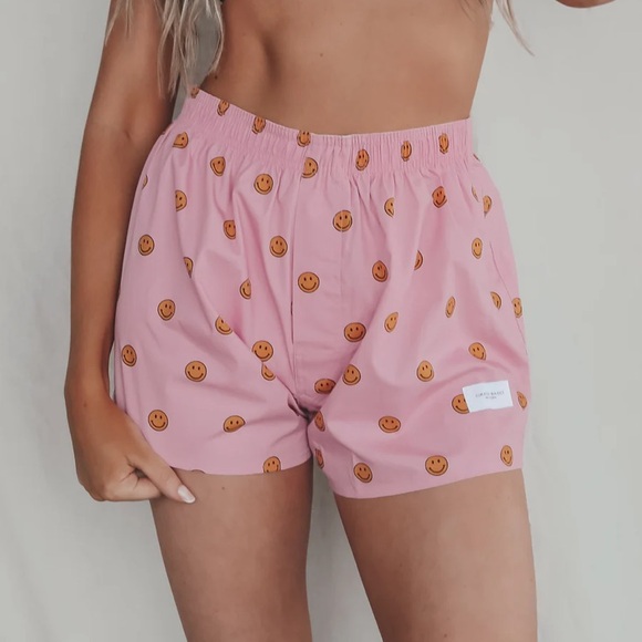 NWT CURATED BASICS FUN IN THE SUN☀️PATTERNED FASHION BOXERS-SMILEY FACE🙂,S,BNWT - Picture 2 of 8